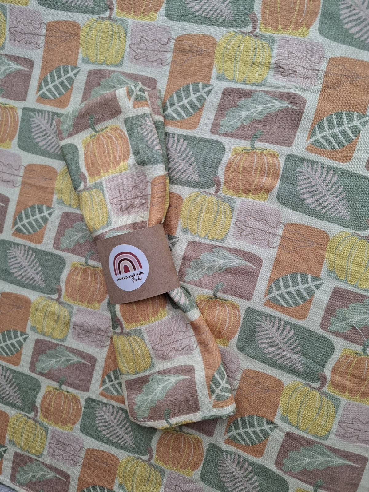 Harvest Pumpkin Patch Muslin Square