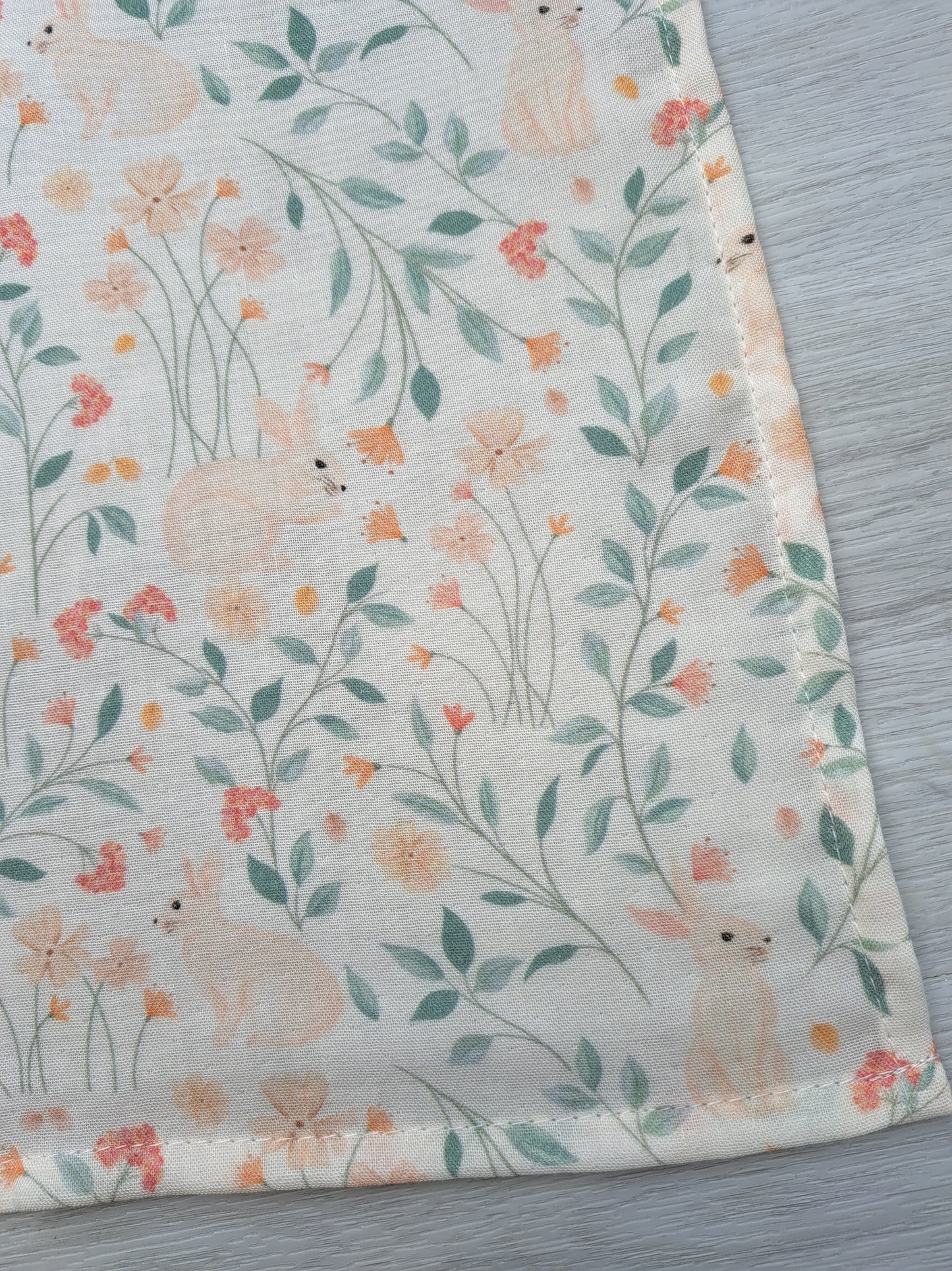 Floral Rabbit Muslin Square