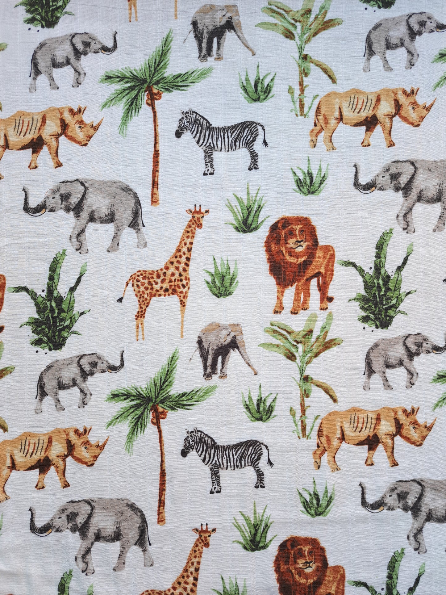 Safari Jungle Animal Kingdom Muslin Square or Swaddle
