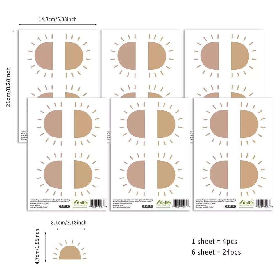 Sun Wall Decals Stickers