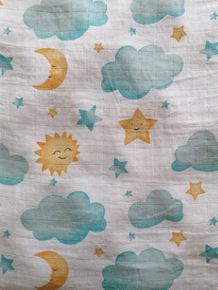 Sun, Star and Moon Muslin Square