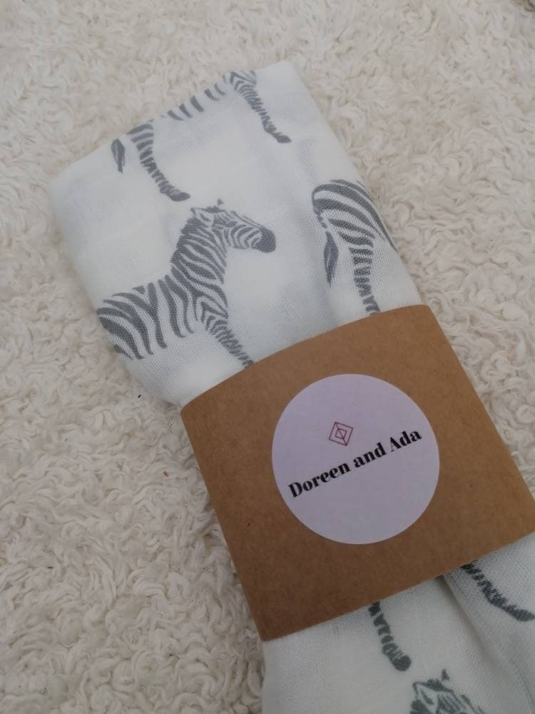 Zebra Muslin Square