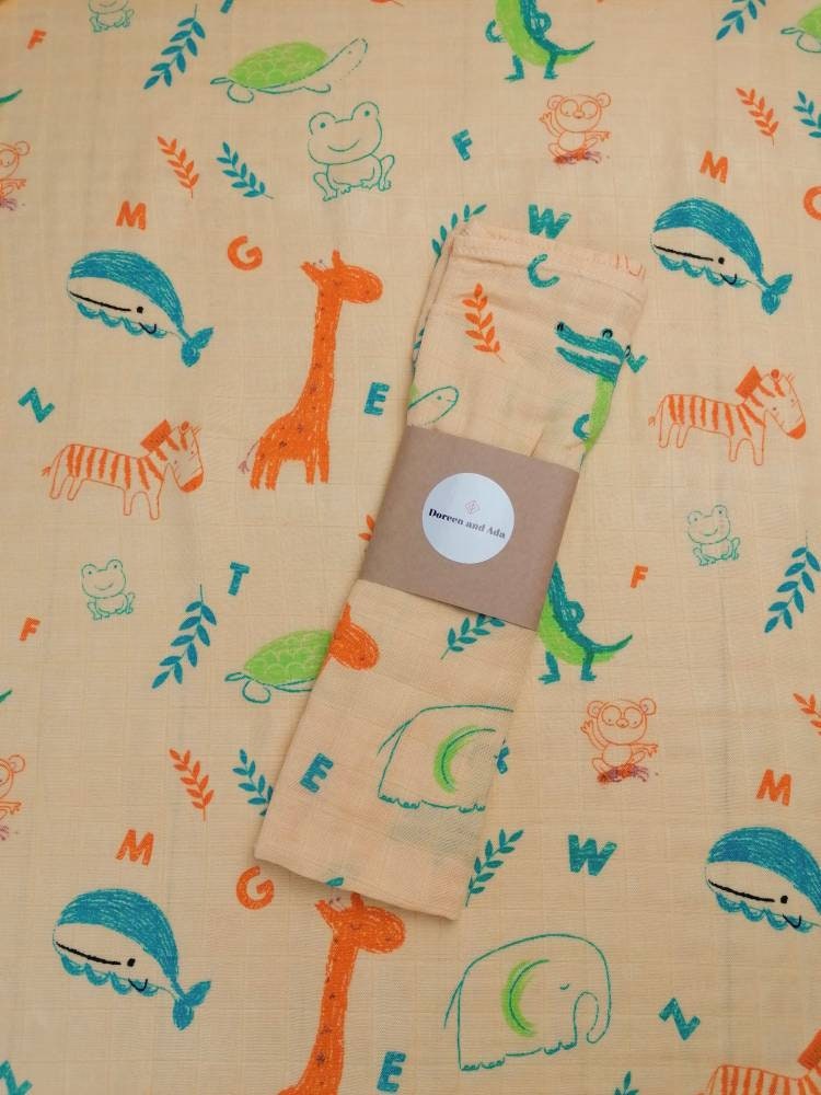 Drawn Dinosaur Muslin Square