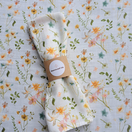 Wildflower Meadow Muslin Square by Doreen & Ada
