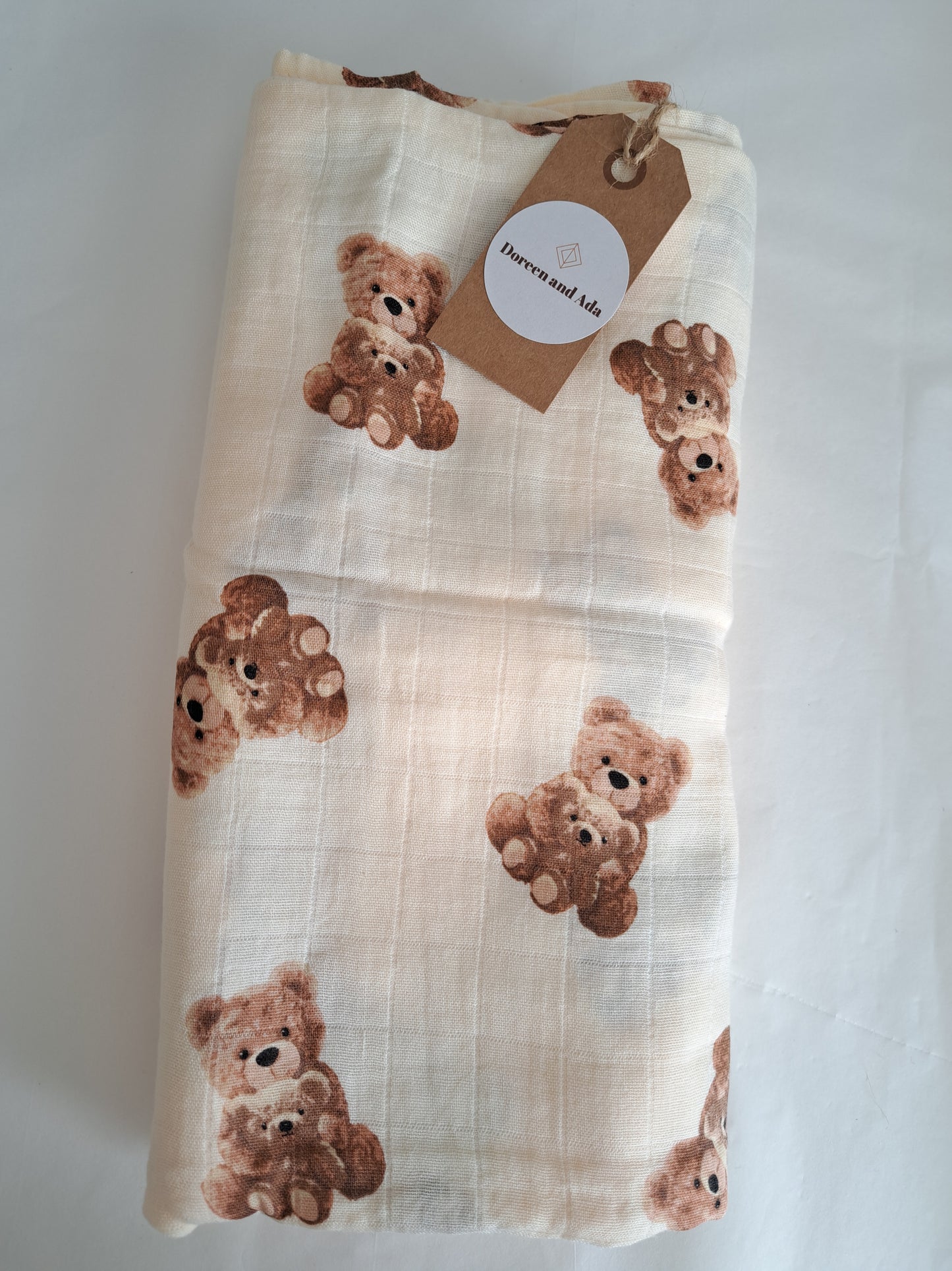 Teddy Bear Muslin Large Swaddle