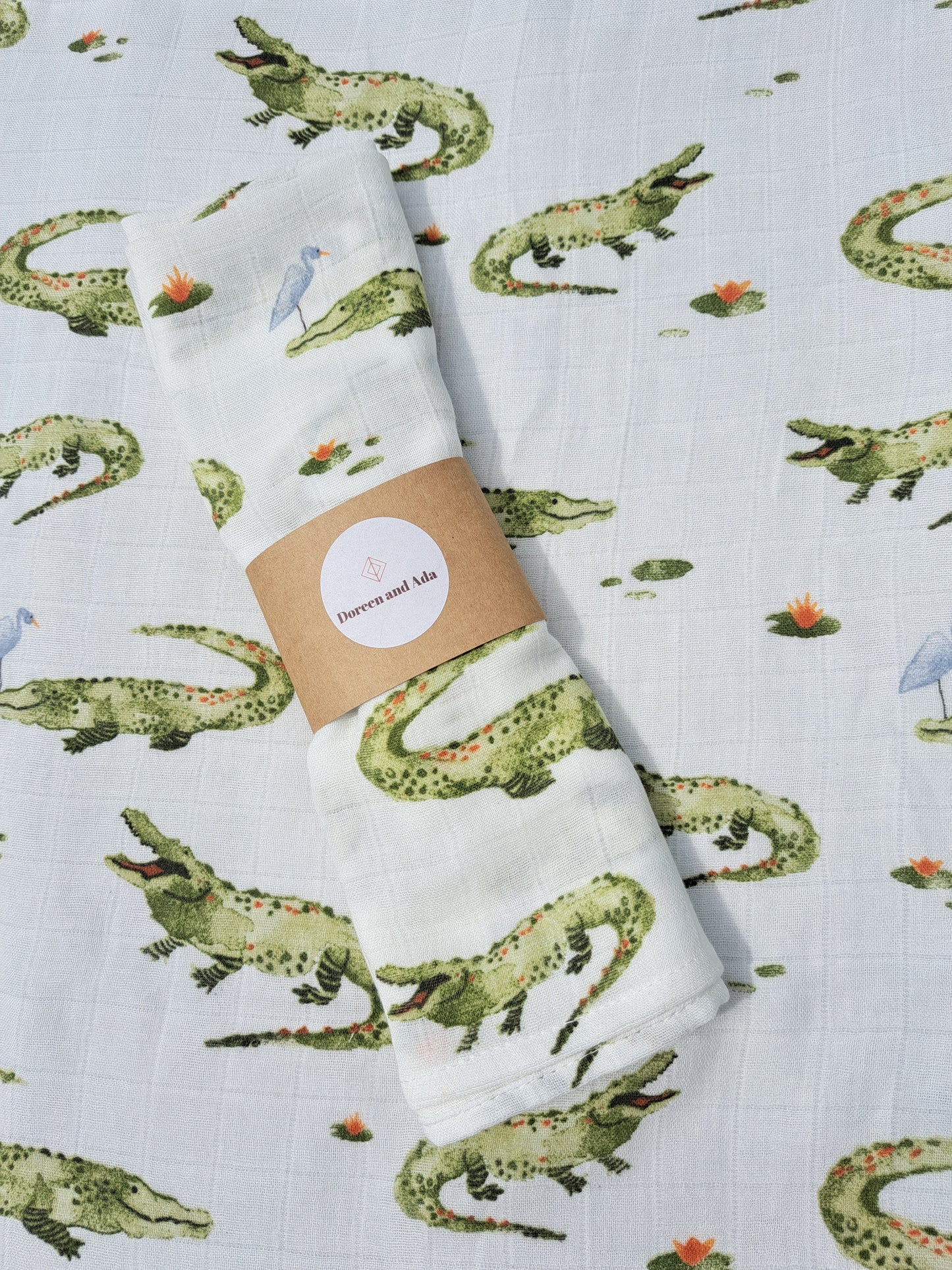 Crocodile Muslin Square