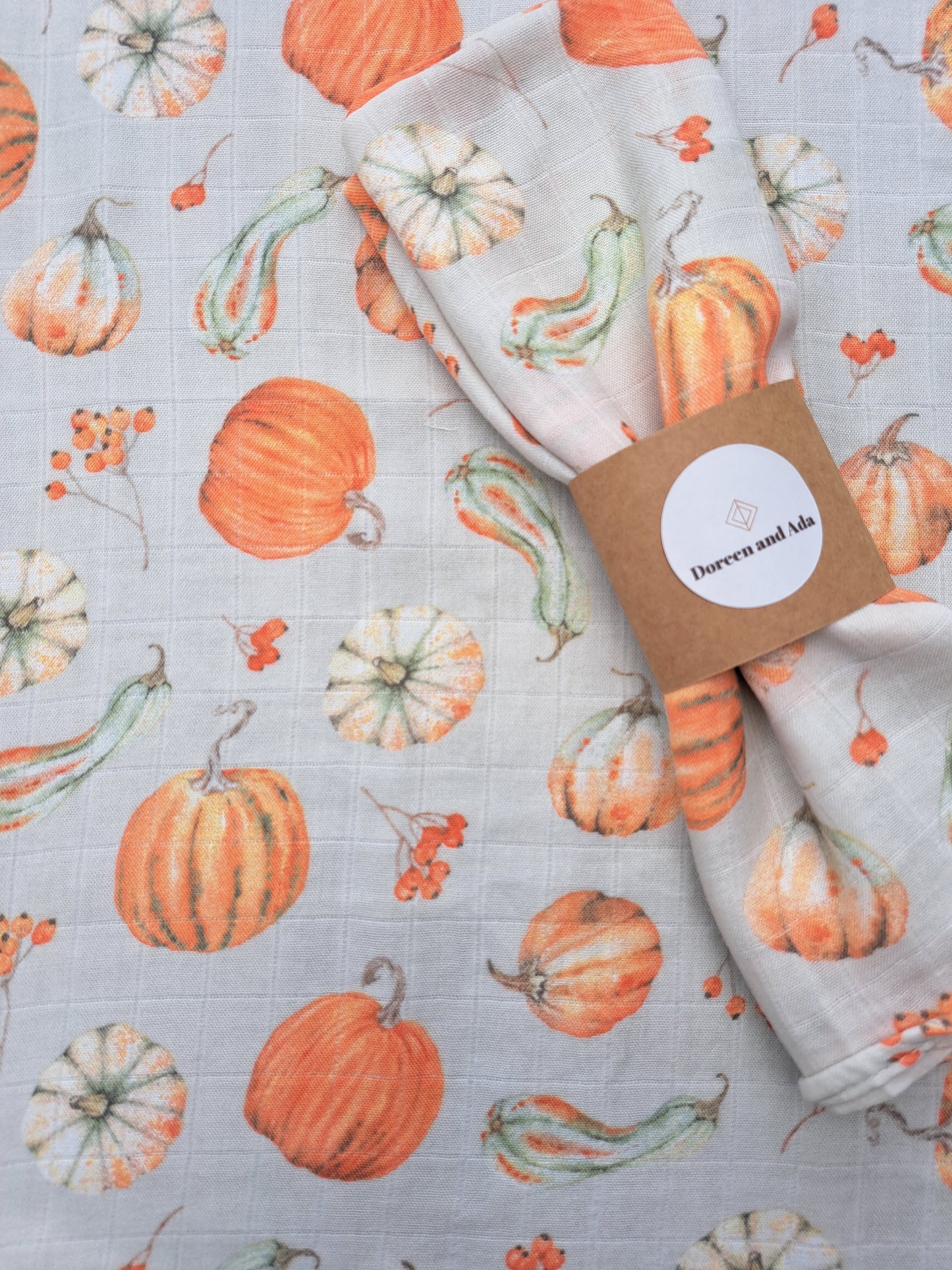 Halloween Pumpkin Autumn Muslin Square