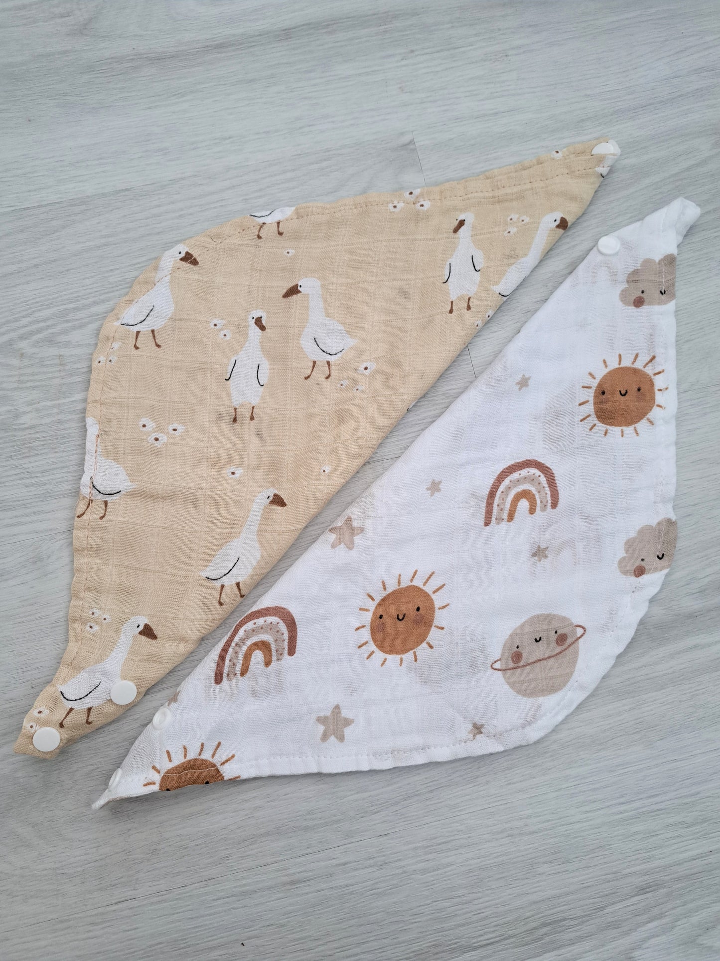 Muslin Bandana Style Dribble Bibs