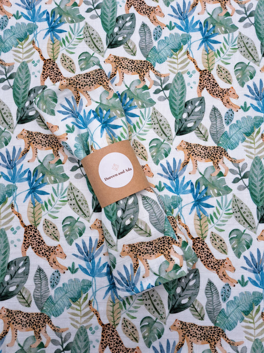 Jungle Safari Leopard Muslin Square