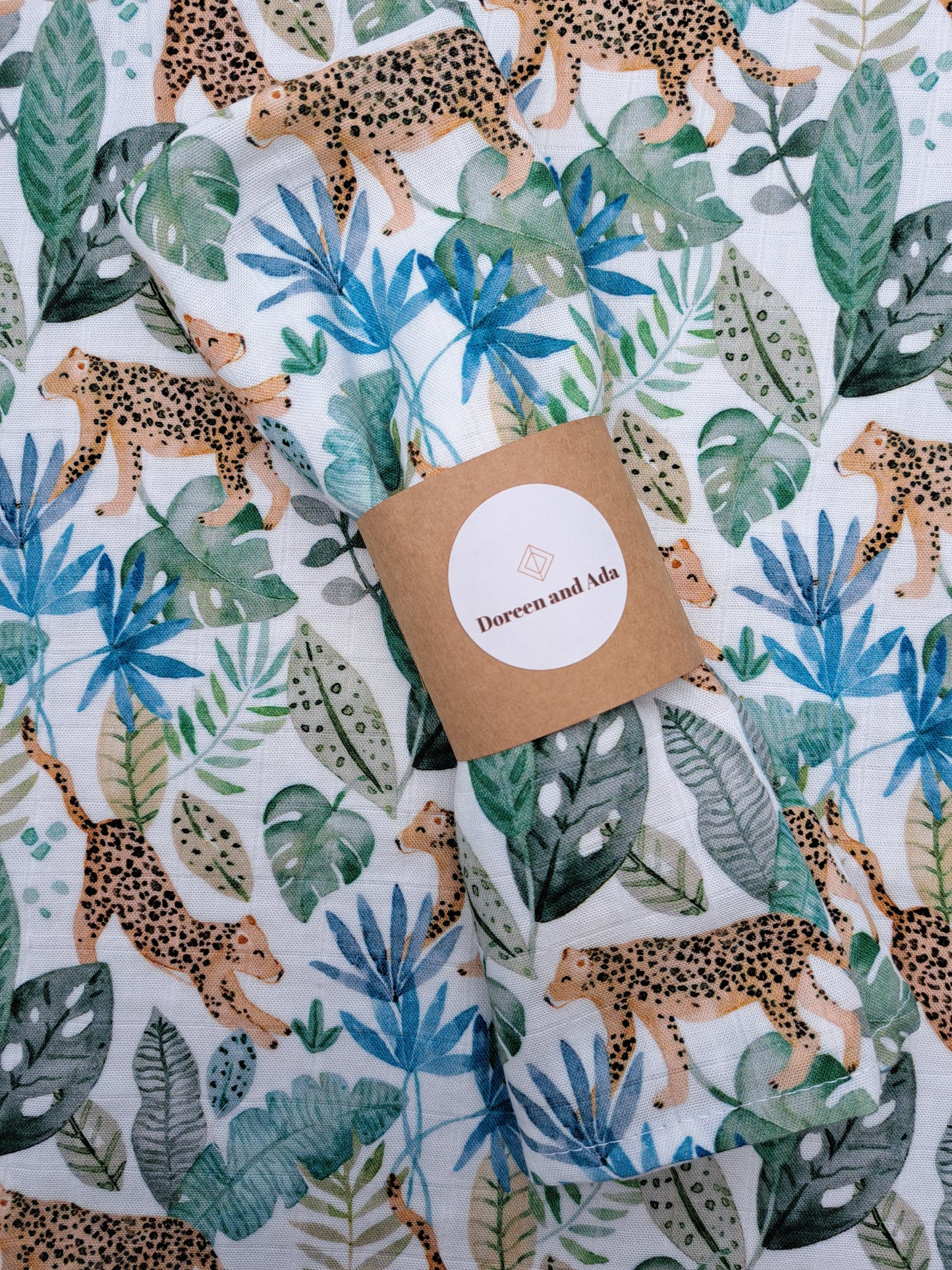 Jungle Safari Leopard Muslin Square