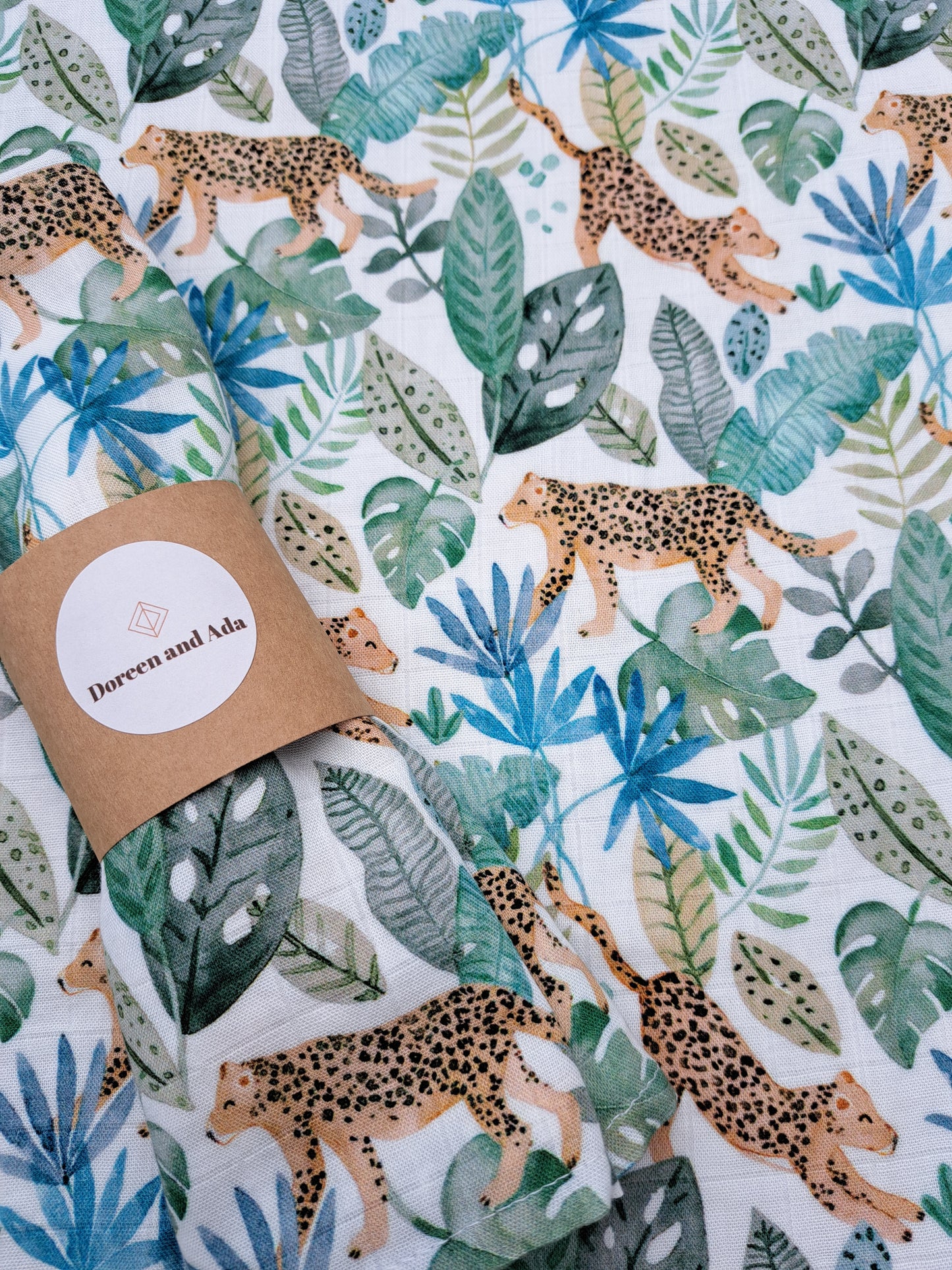 Jungle Safari Leopard Muslin Square