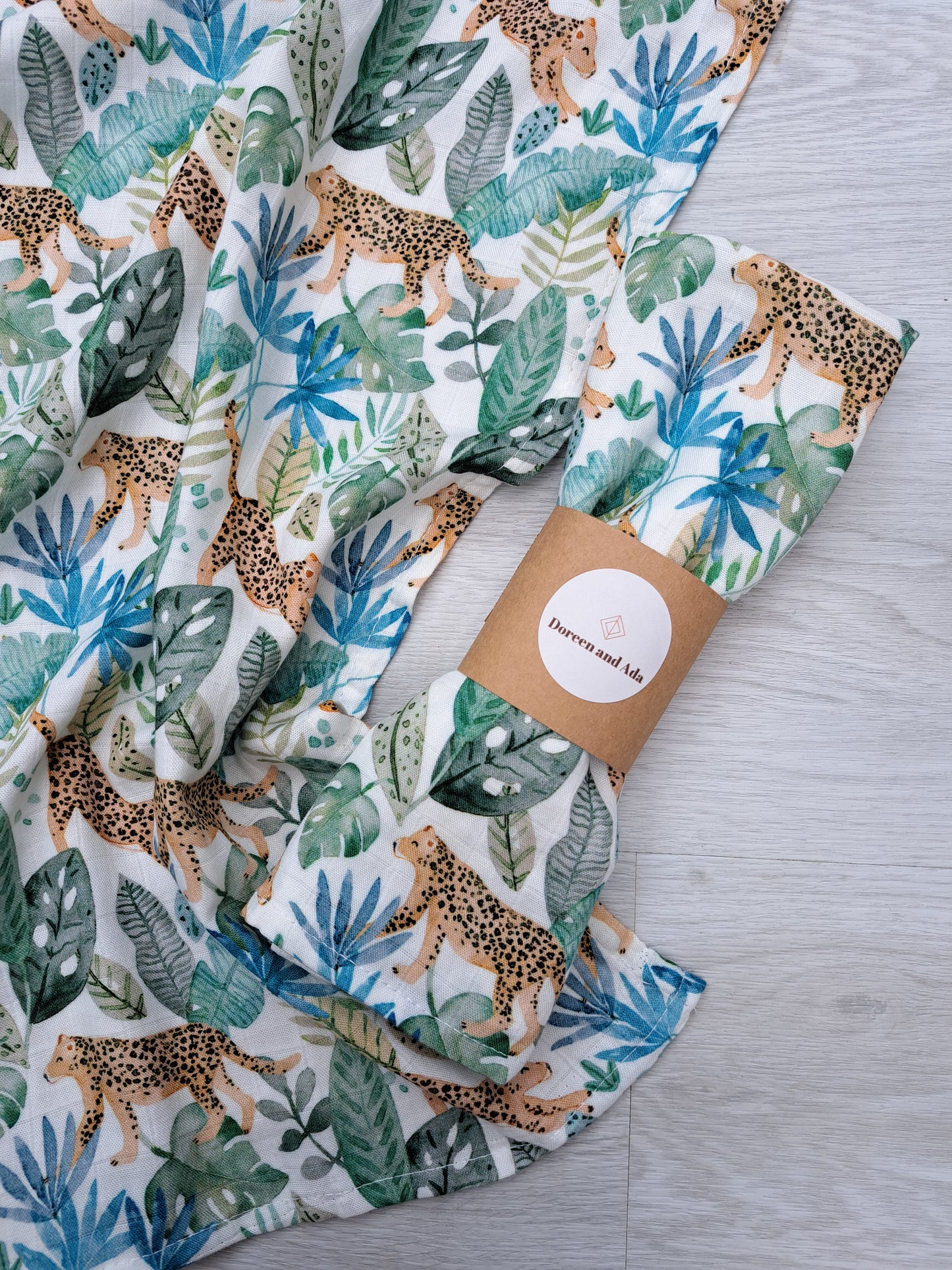 Jungle Safari Leopard Muslin Square