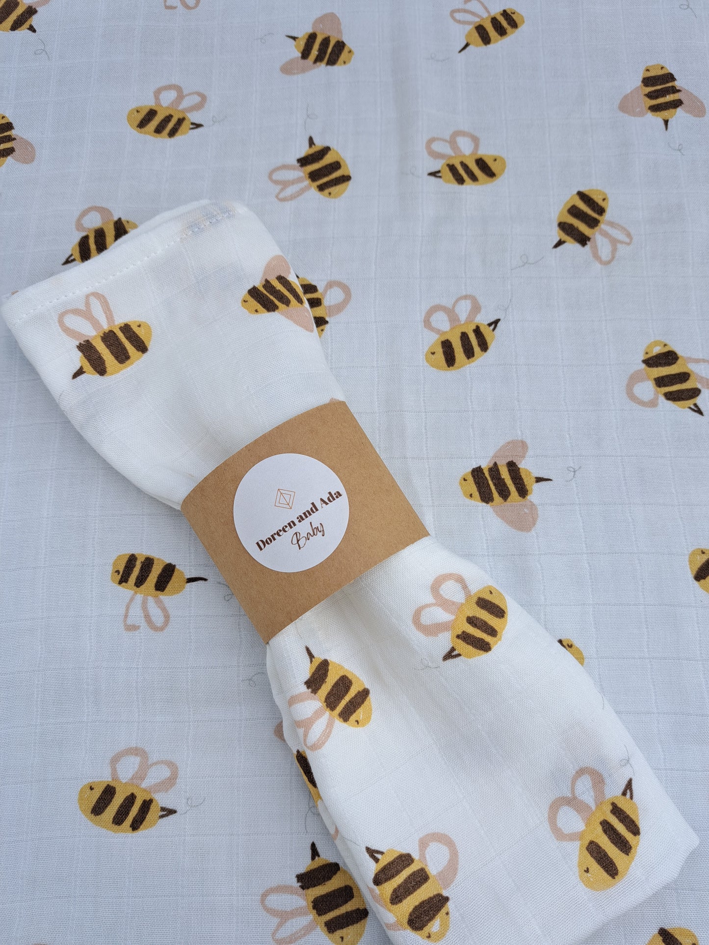 Bee Muslin Square or Swaddle