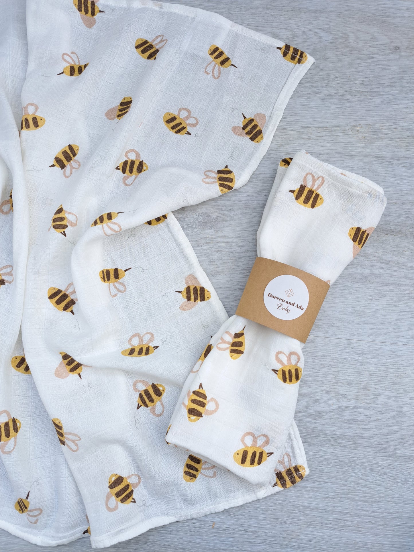 Bee Muslin Square or Swaddle