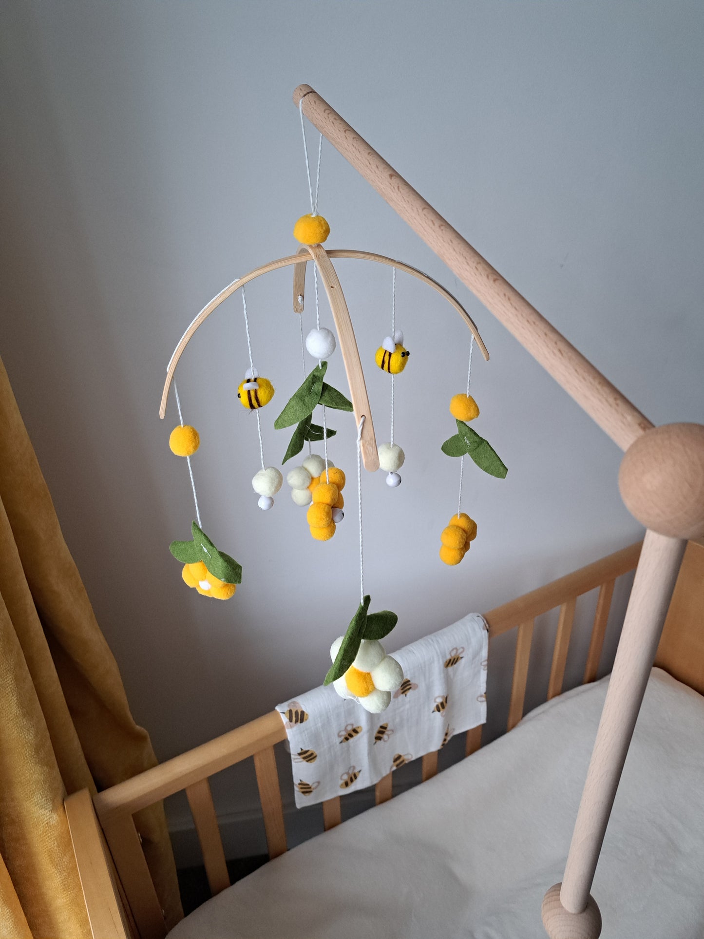 Bee and Flower Cot Mobile