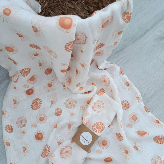 Sunshine Muslin Square or Swaddle by Doreen & Ada