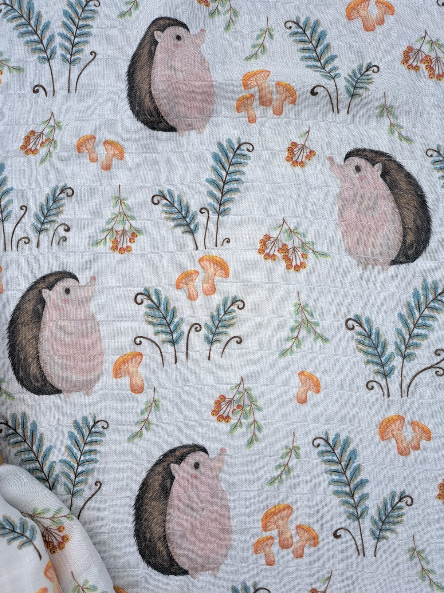 Hedgehog Muslin Square