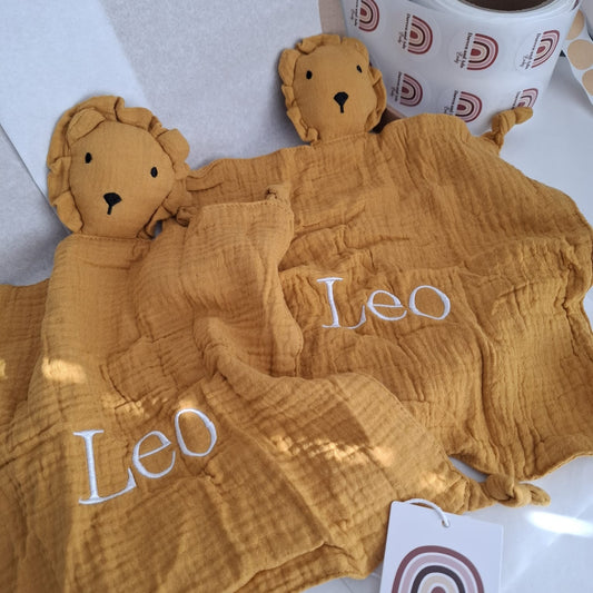 Personalised Embroidered Lion Comforter by Doreen & Ada