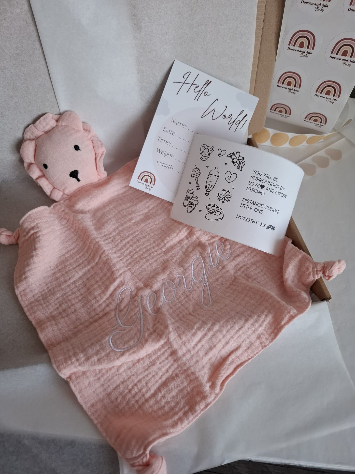 Personalised Embroidered Lion Comforter