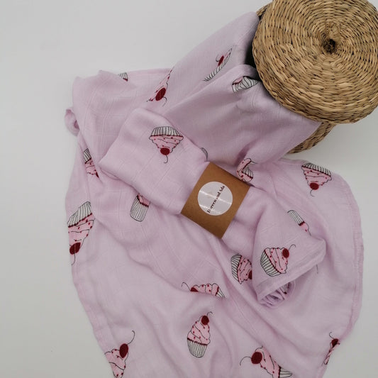 Cupcake Muslin Square by Doreen & Ada