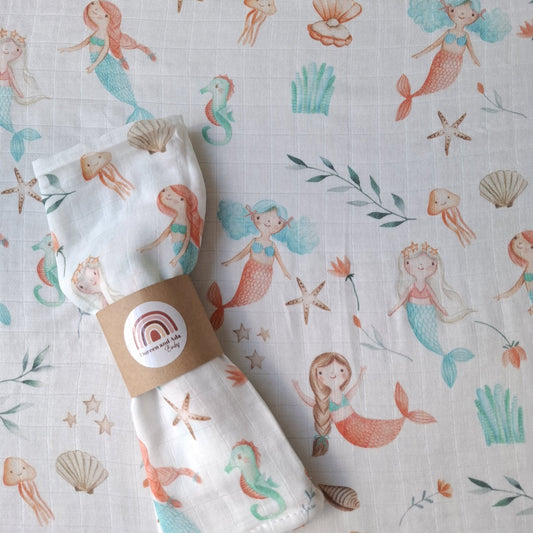 Underwater Friends Muslin Square by Doreen & Ada
