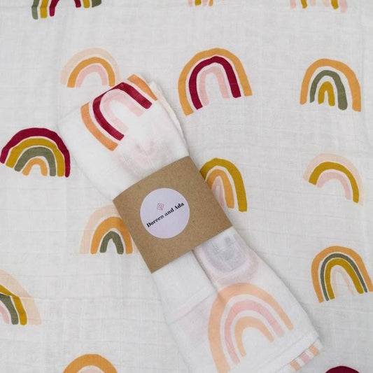 Boho Rainbow Muslin Square by Doreen & Ada