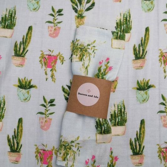 Houseplant Muslin Square by Doreen & Ada