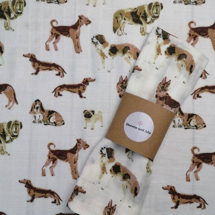 Dachshund Dog Muslin Square by Doreen & Ada
