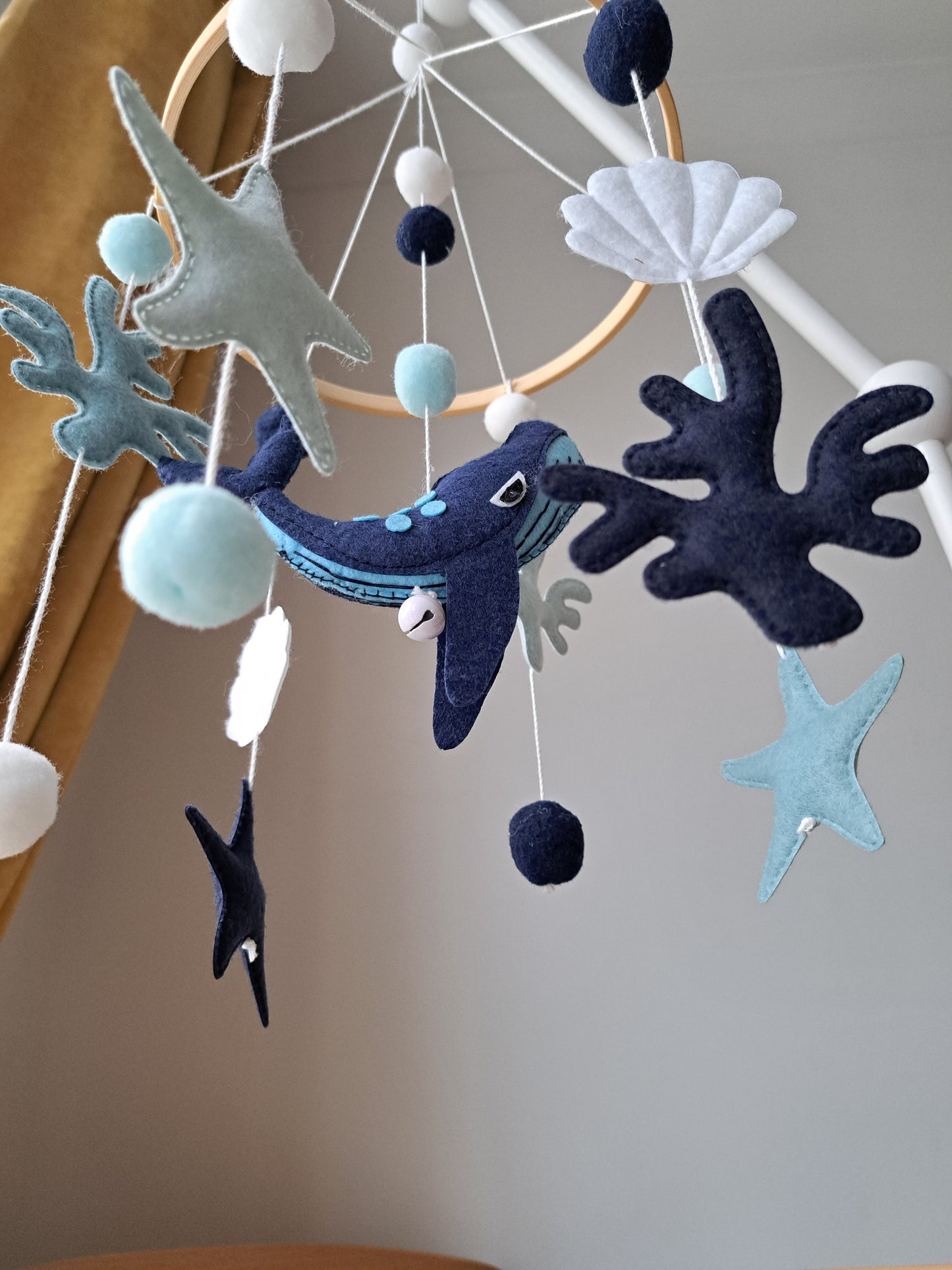 Whale Sealife Theme Cot Mobile