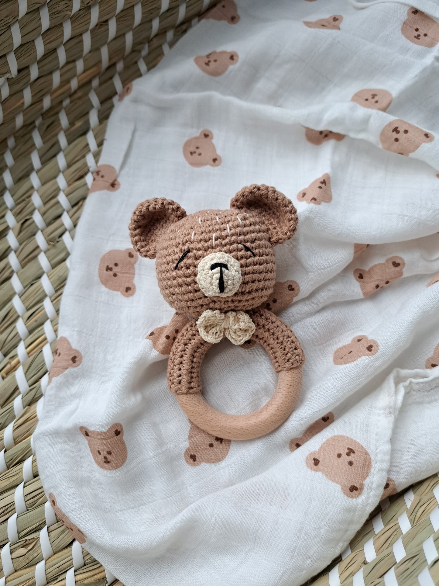 Teddy Bear Teether Rattle