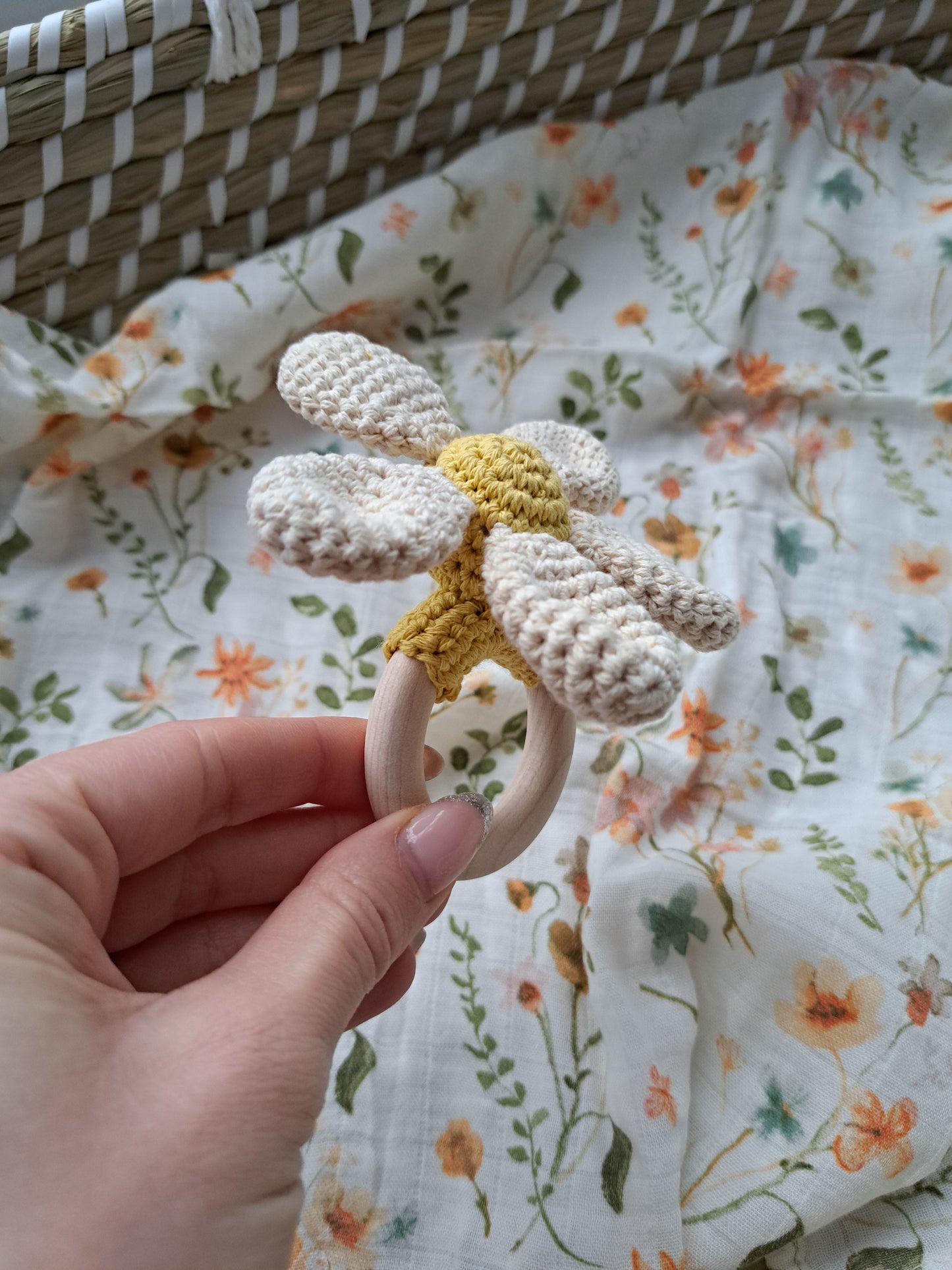 Daisy Flower Teether Rattle