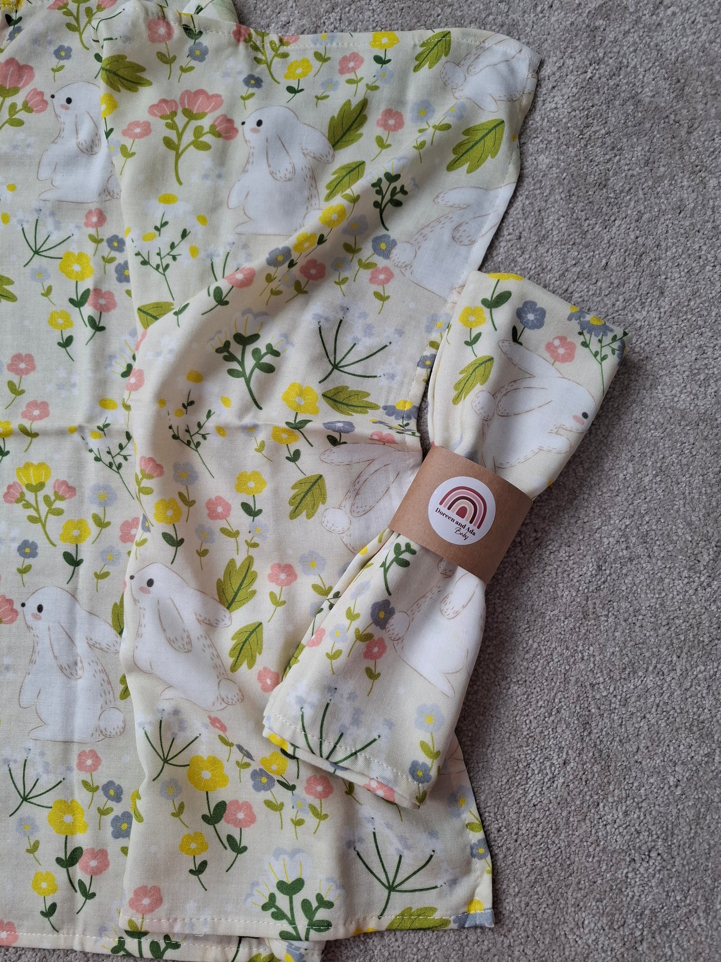 Bunny Kisses & Meadow Wishes Muslin Square
