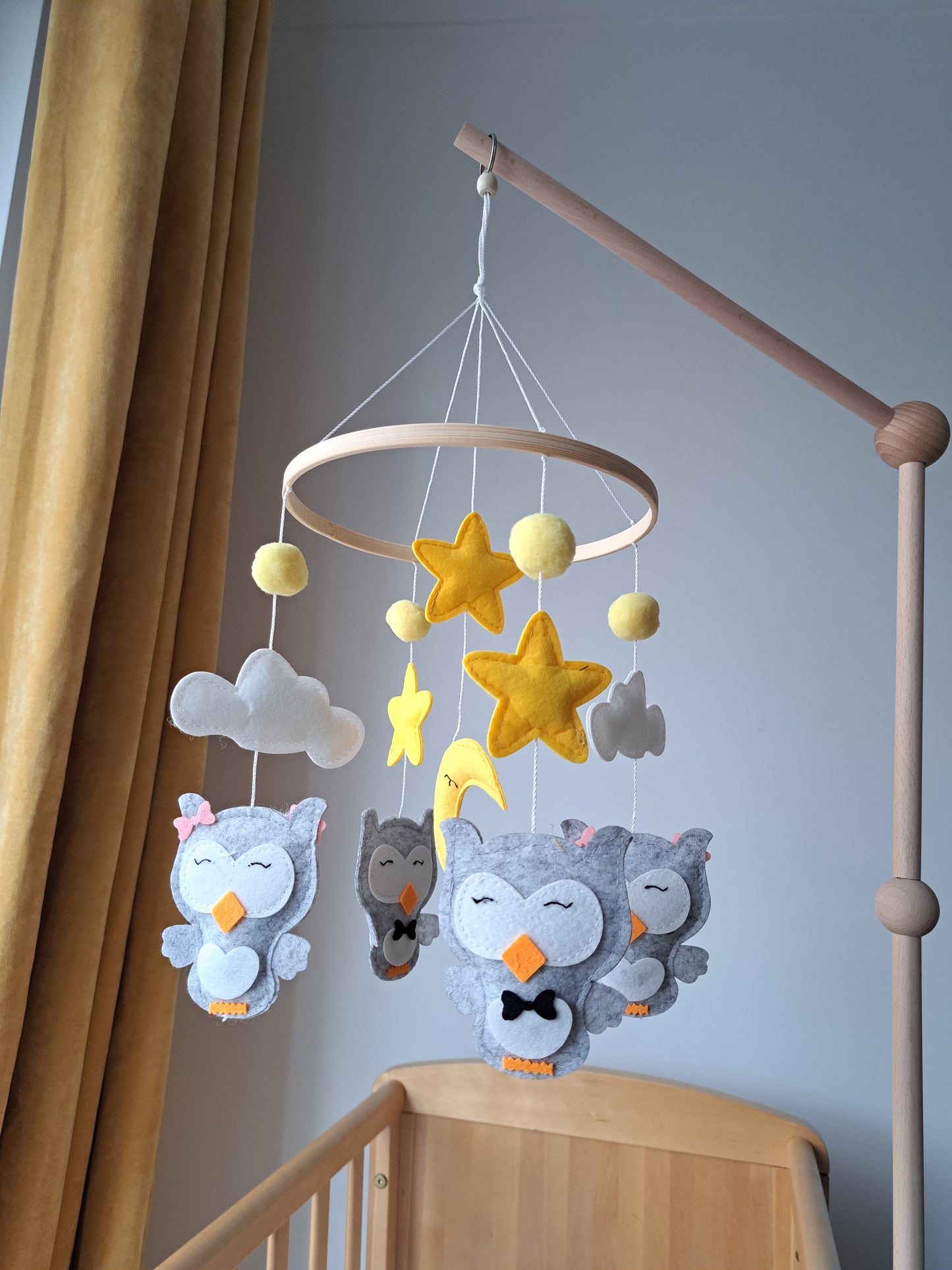 Mr and Mrs Owl Cot Mobile