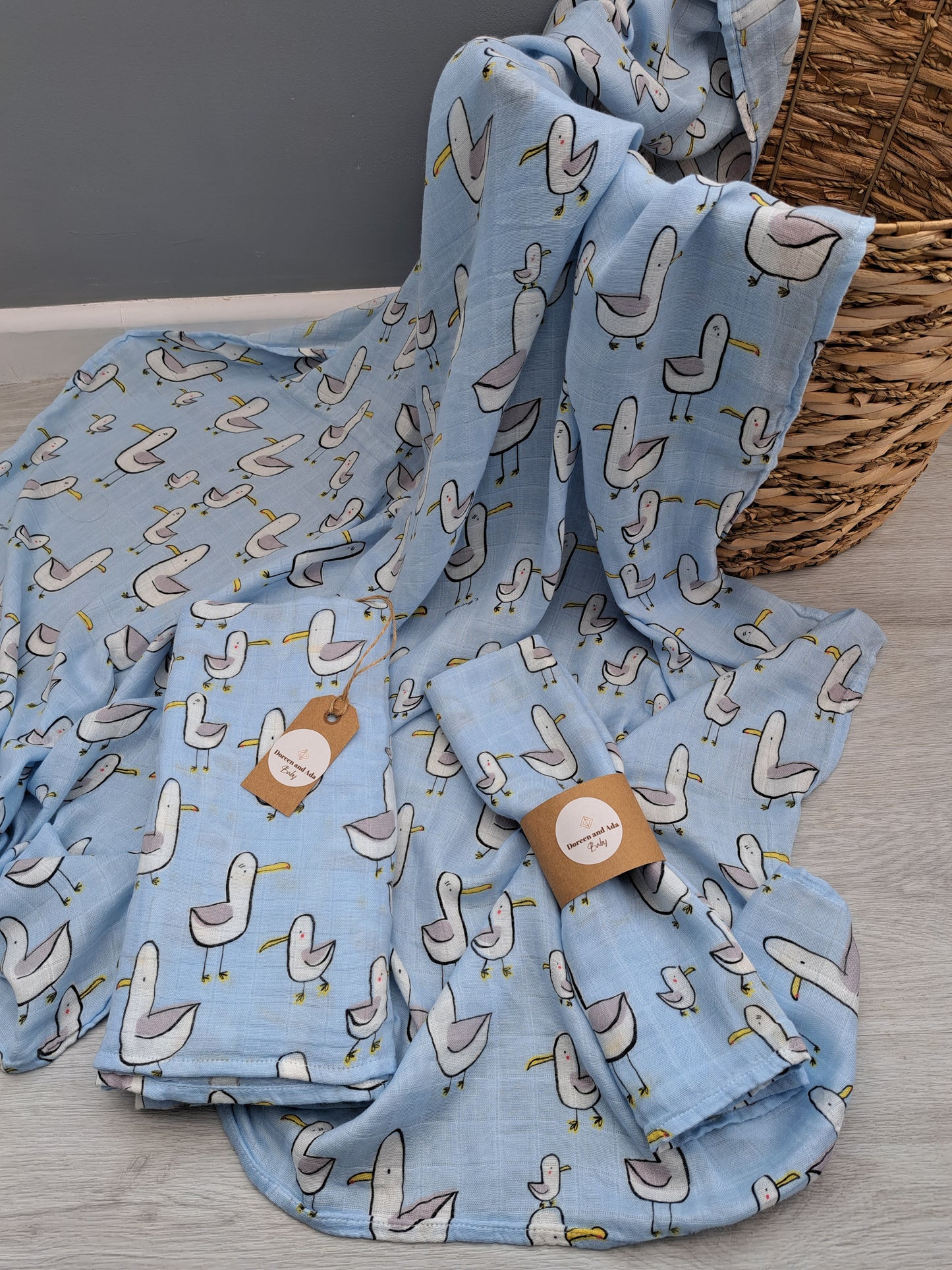 Seagull Muslin Large Swaddle