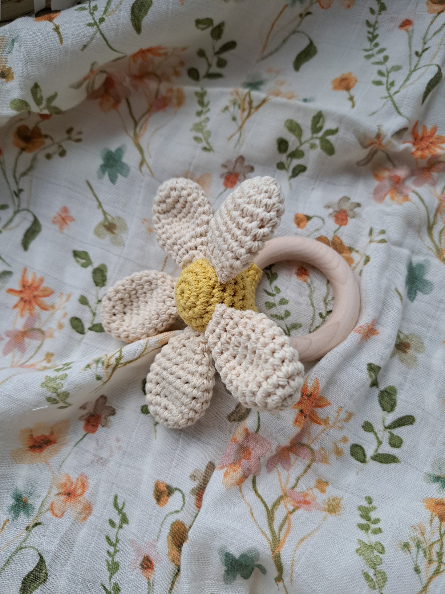 Daisy Flower Teether Rattle