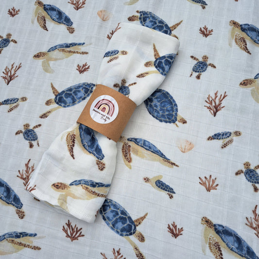 Save the Turtles! Muslin Square by Doreen & Ada