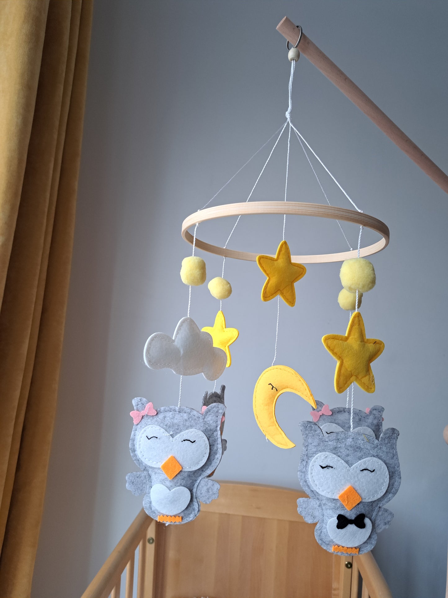Mr and Mrs Owl Cot Mobile
