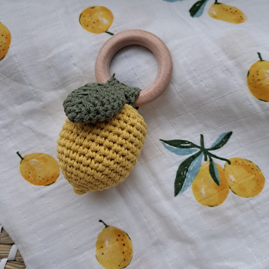 Lemon Teether Rattle by Doreen & Ada