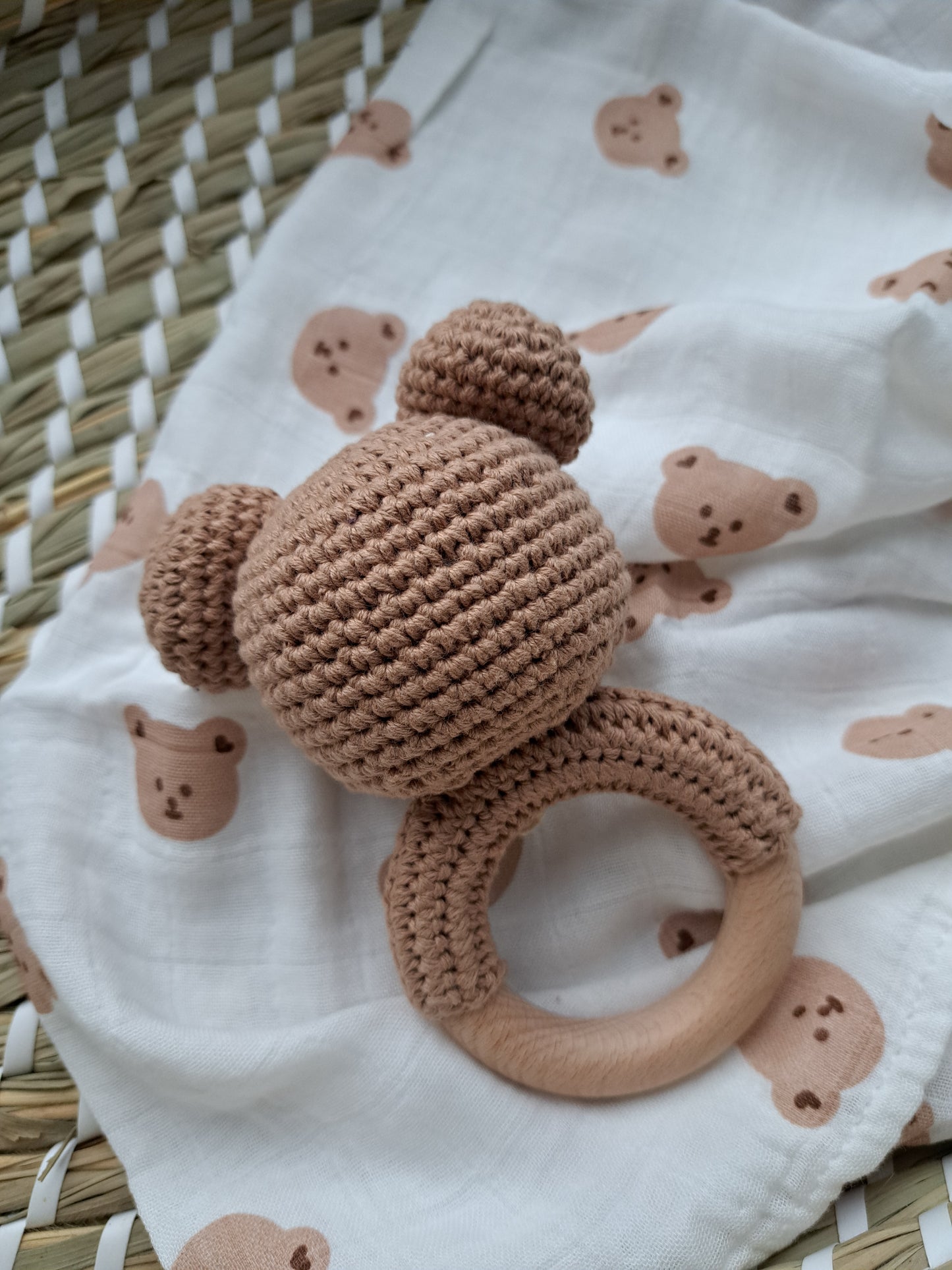 Teddy Bear Teether Rattle