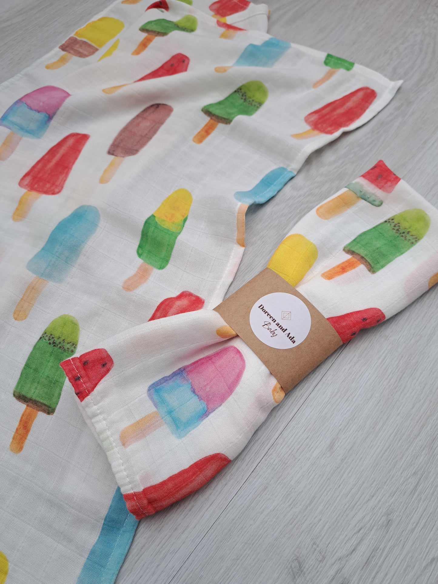 Ice Cream Muslin Square