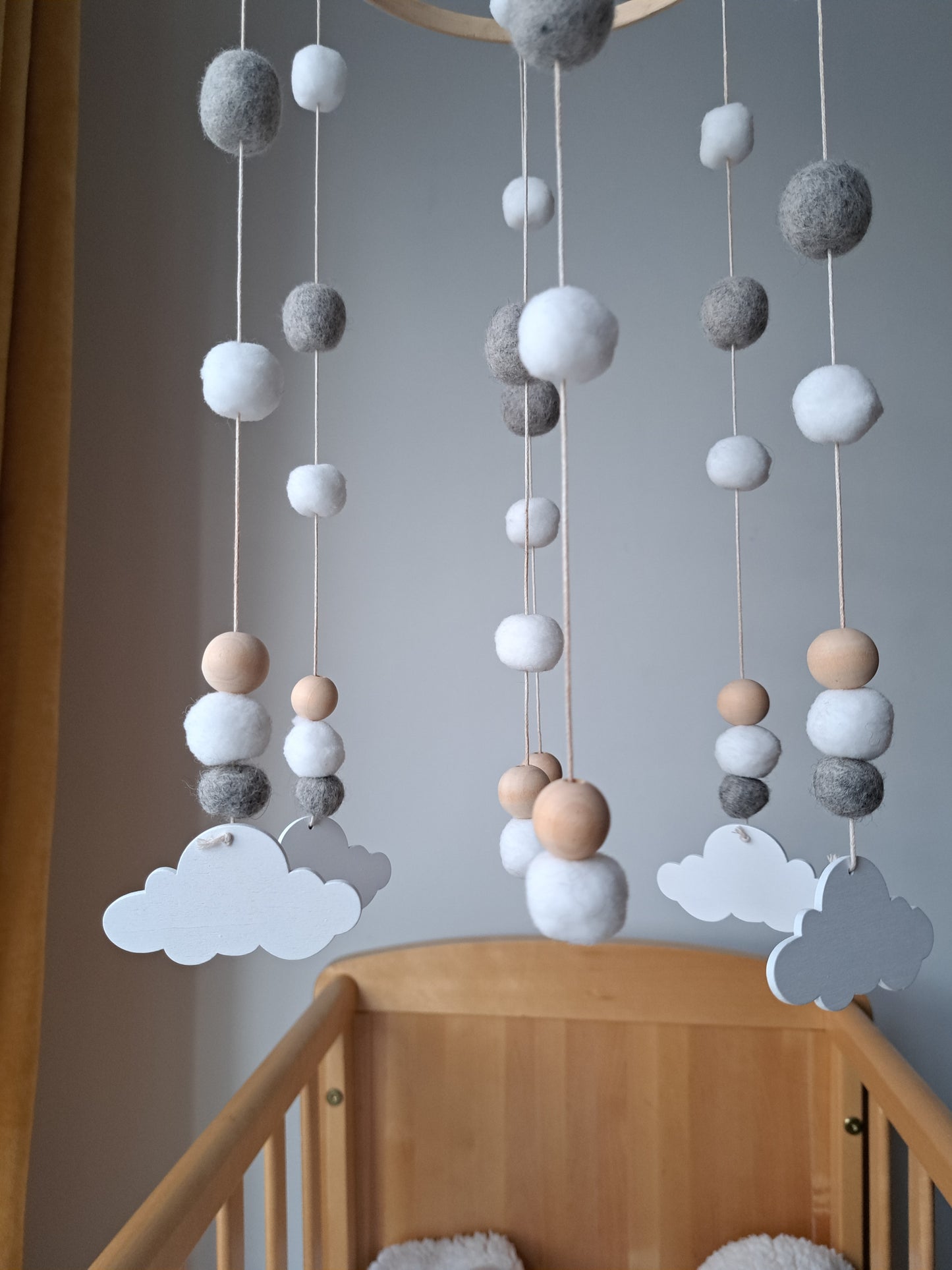 White Cloud Cot Mobile
