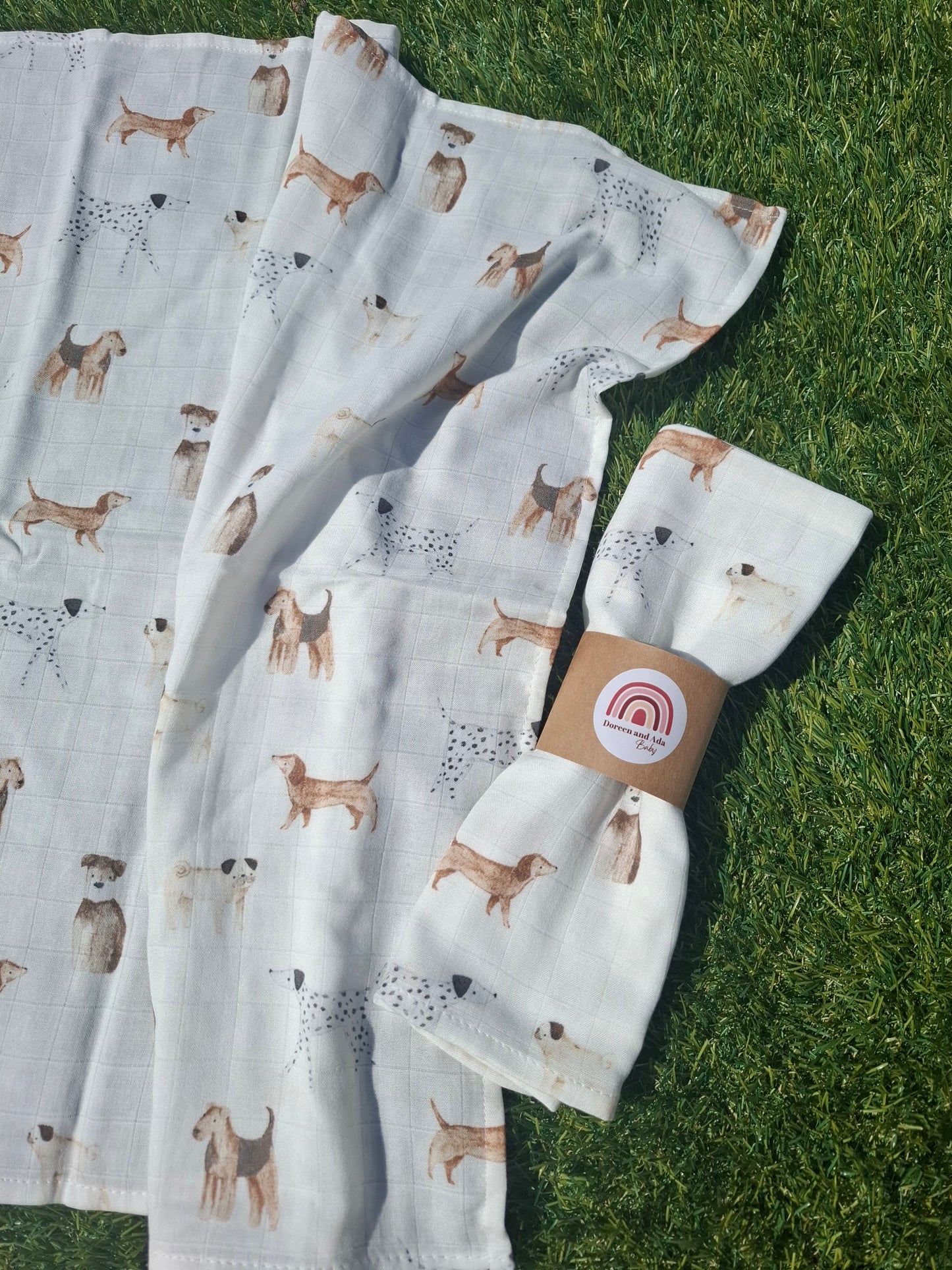 Dog Lovers Muslin Square or Swaddle