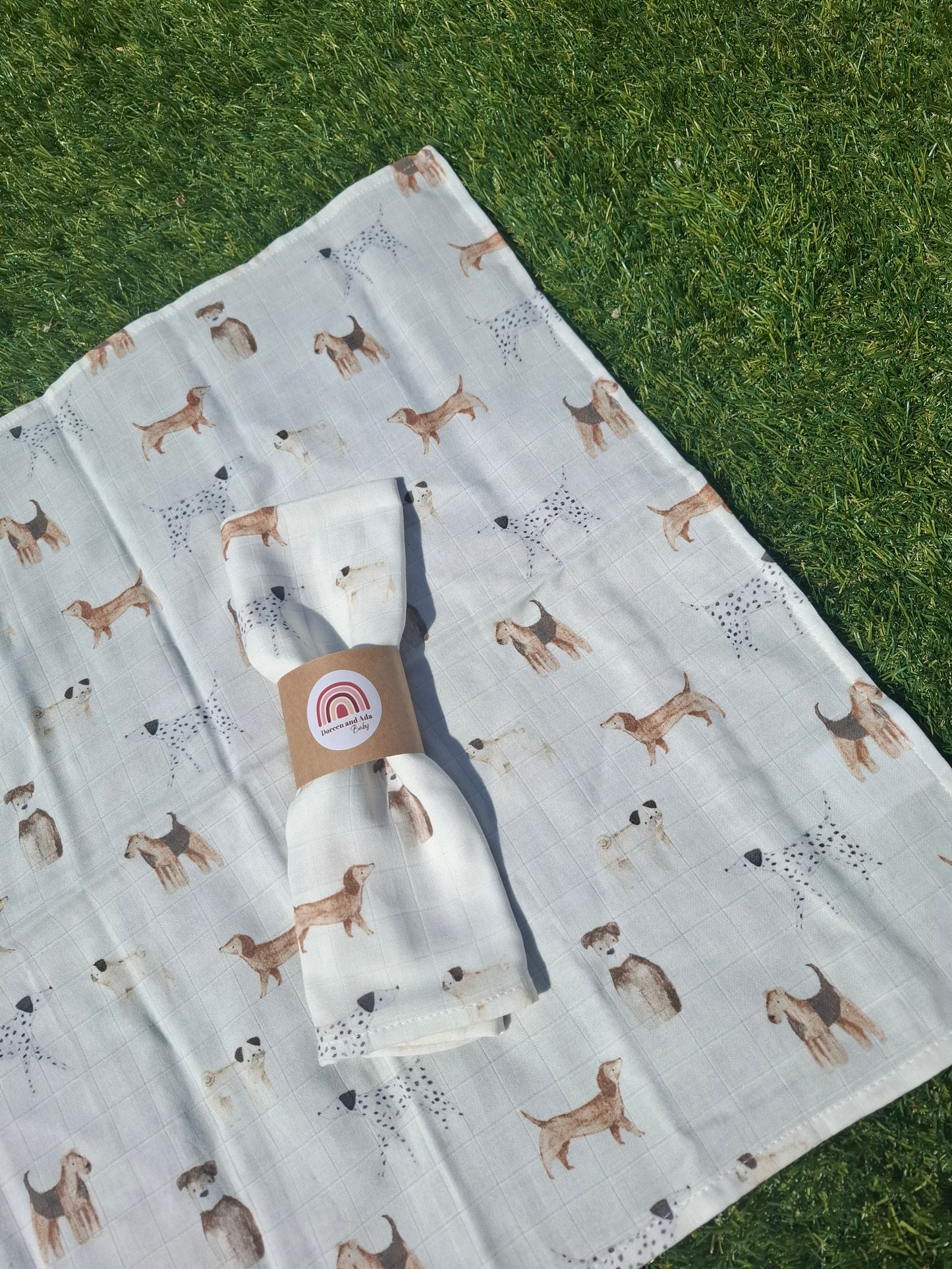 Dog Lovers Muslin Square or Swaddle