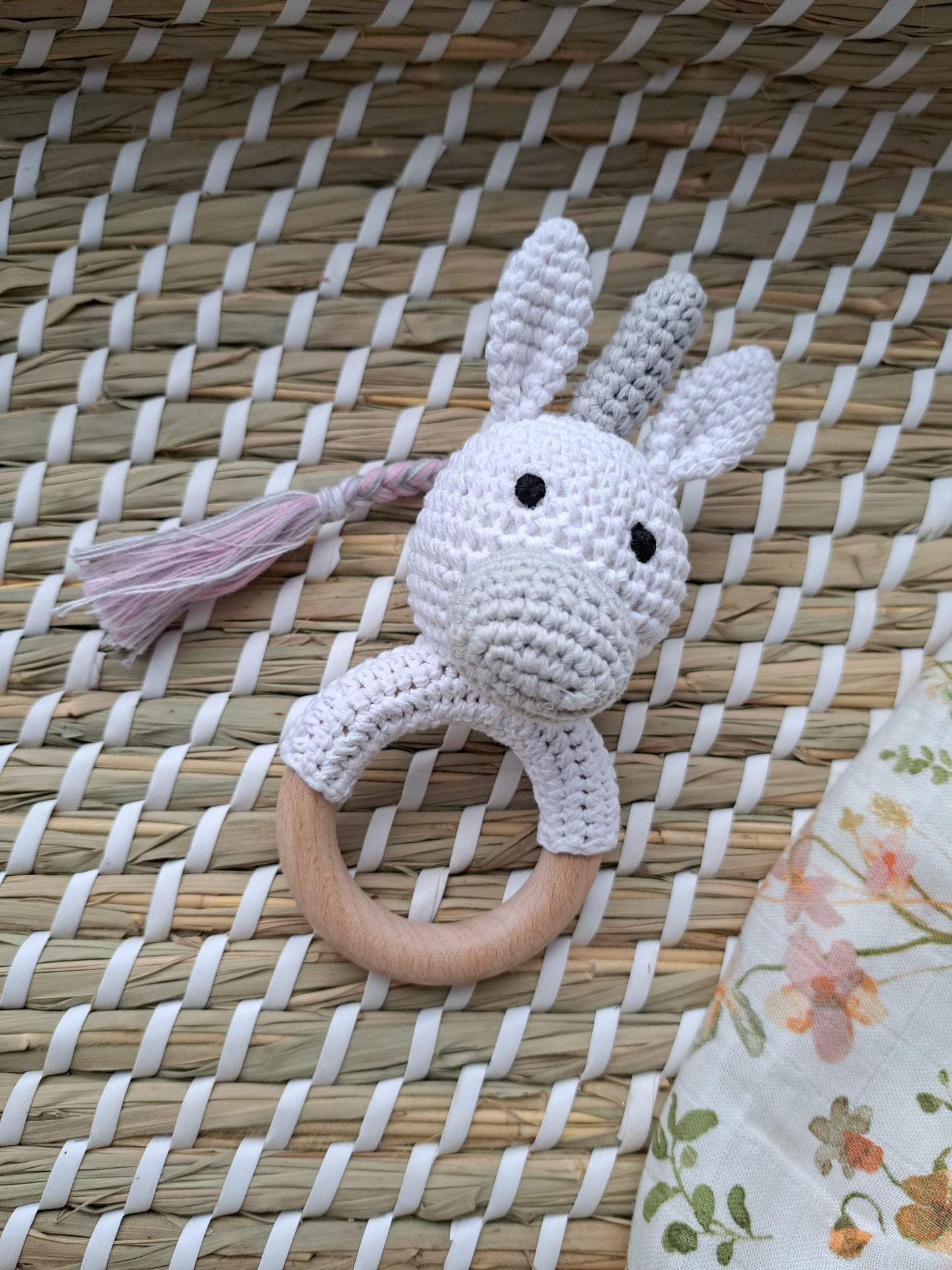 White Unicorn Teether Rattle