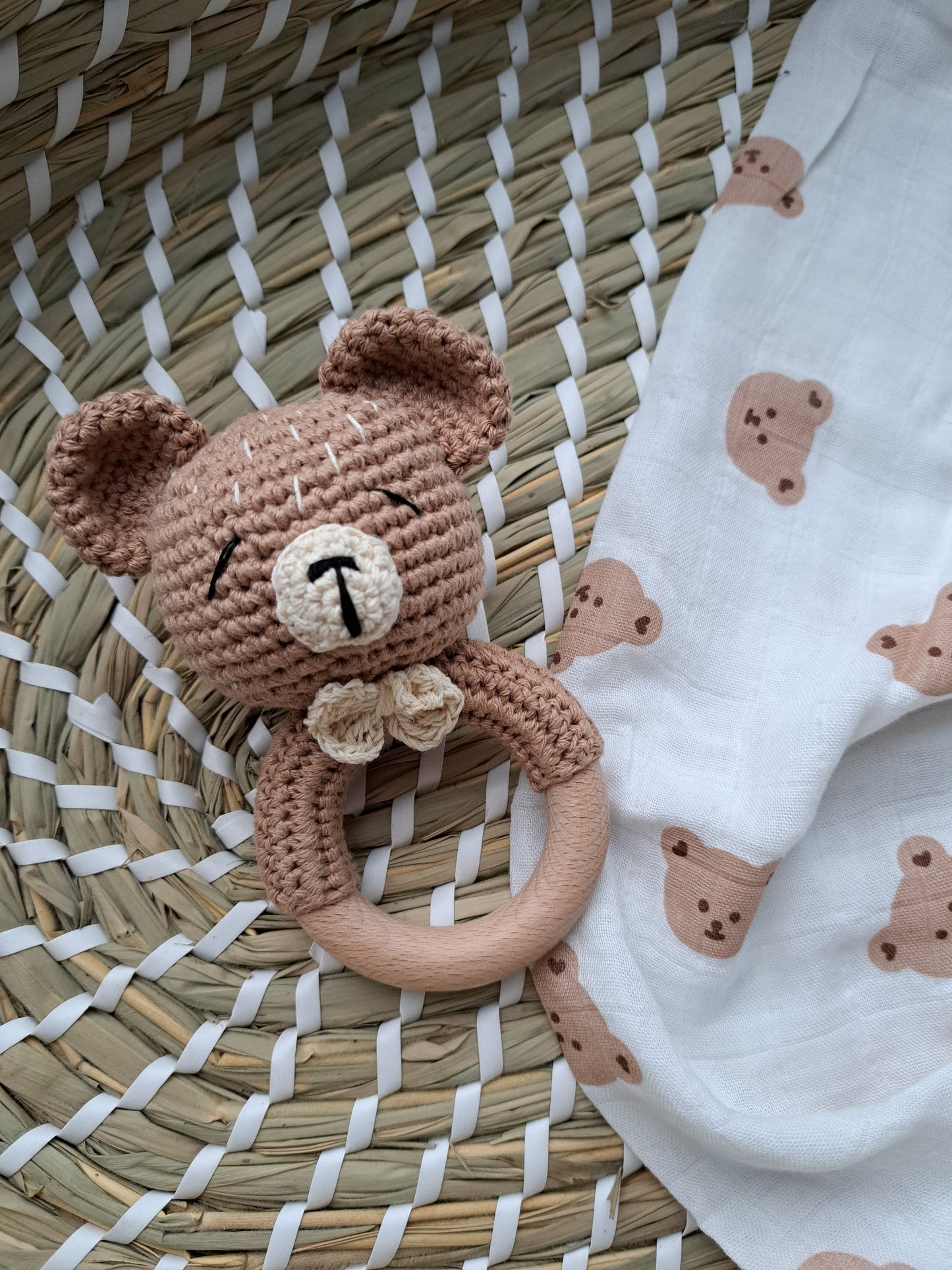 Teddy Bear Teether Rattle