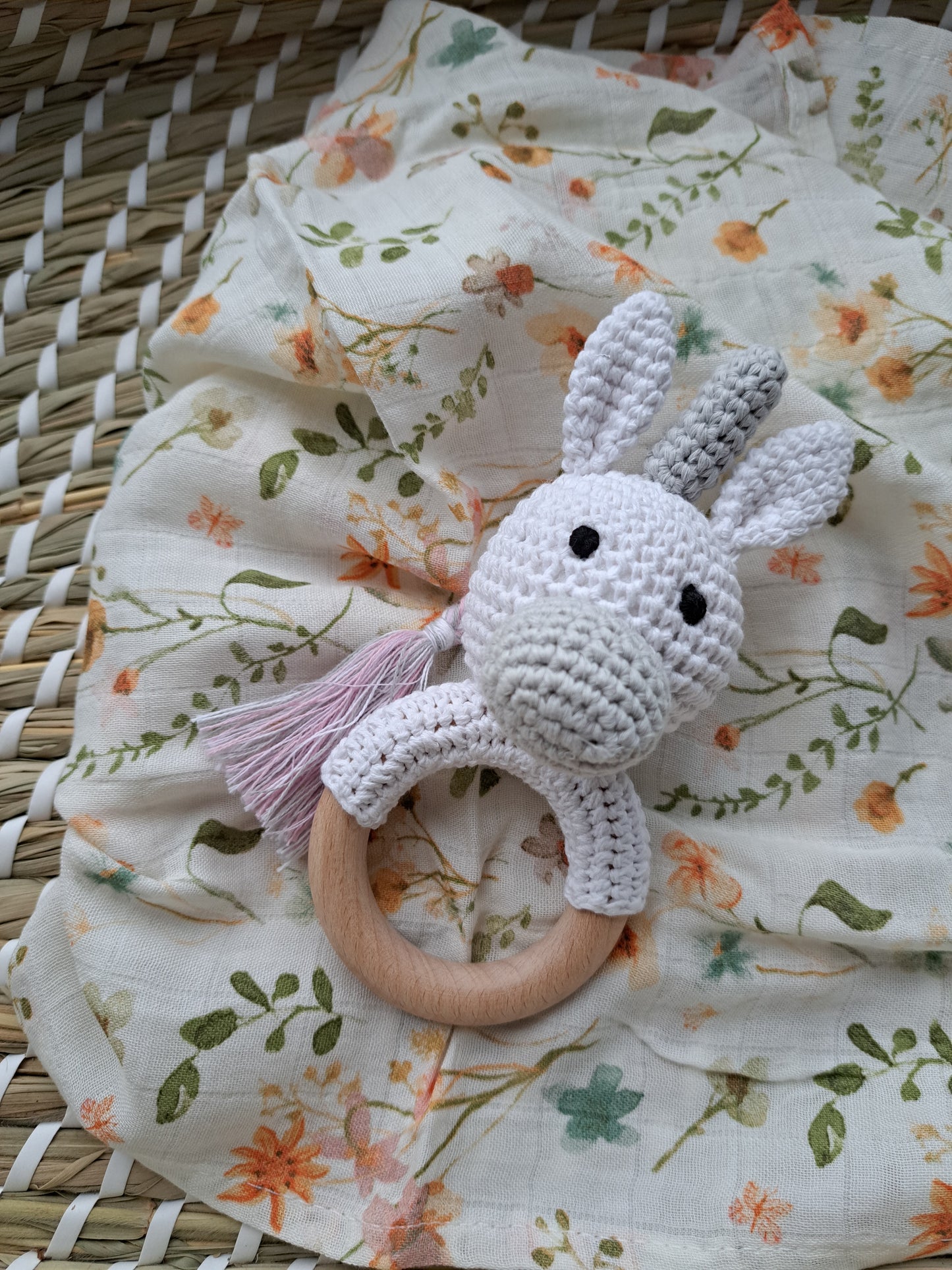 White Unicorn Teether Rattle