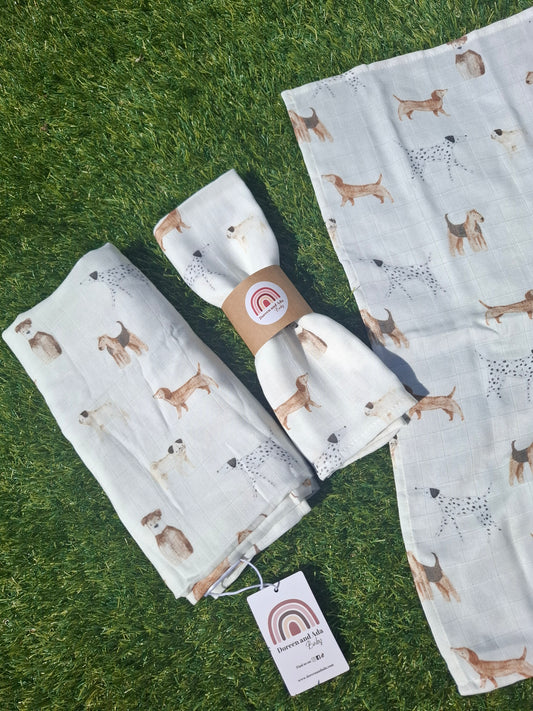 Dog Lovers Muslin Square or Swaddle