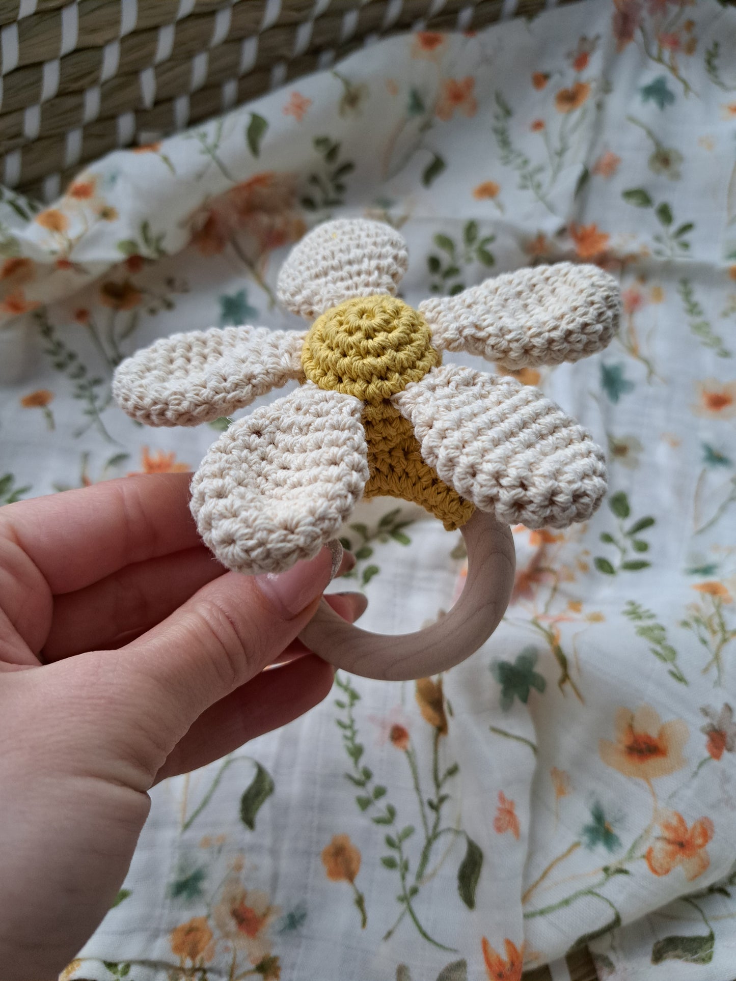 Daisy Flower Teether Rattle