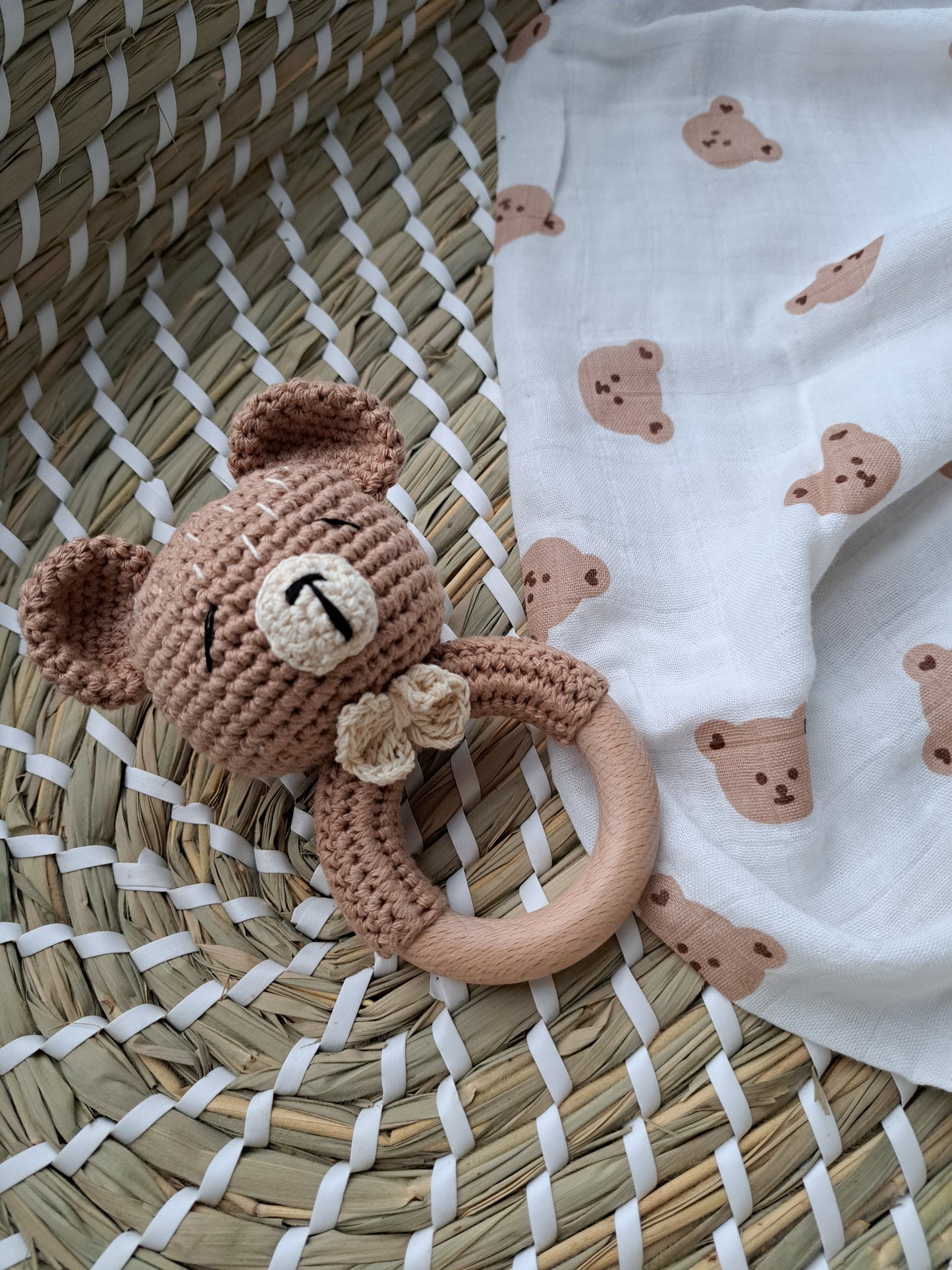 Teddy Bear Teether Rattle