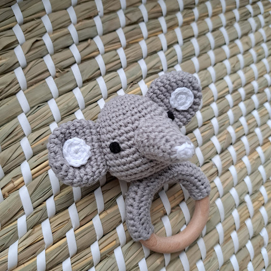 Elephant Teether Rattle by Doreen & Ada